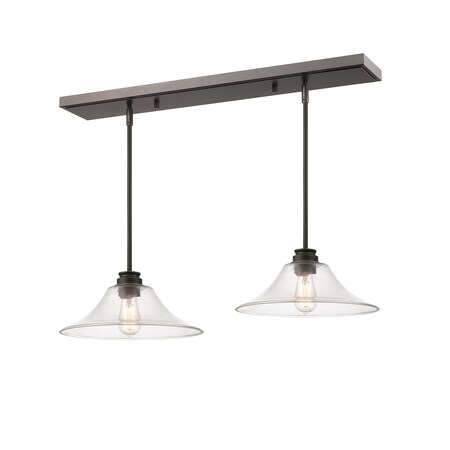 Z-Lite Annora 2 Light Island/Billiard, Olde Bronze & Clear 428MP14-2OB